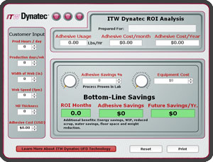 Calculate your savings and ROI using UFD technology from ITW Dynatec.