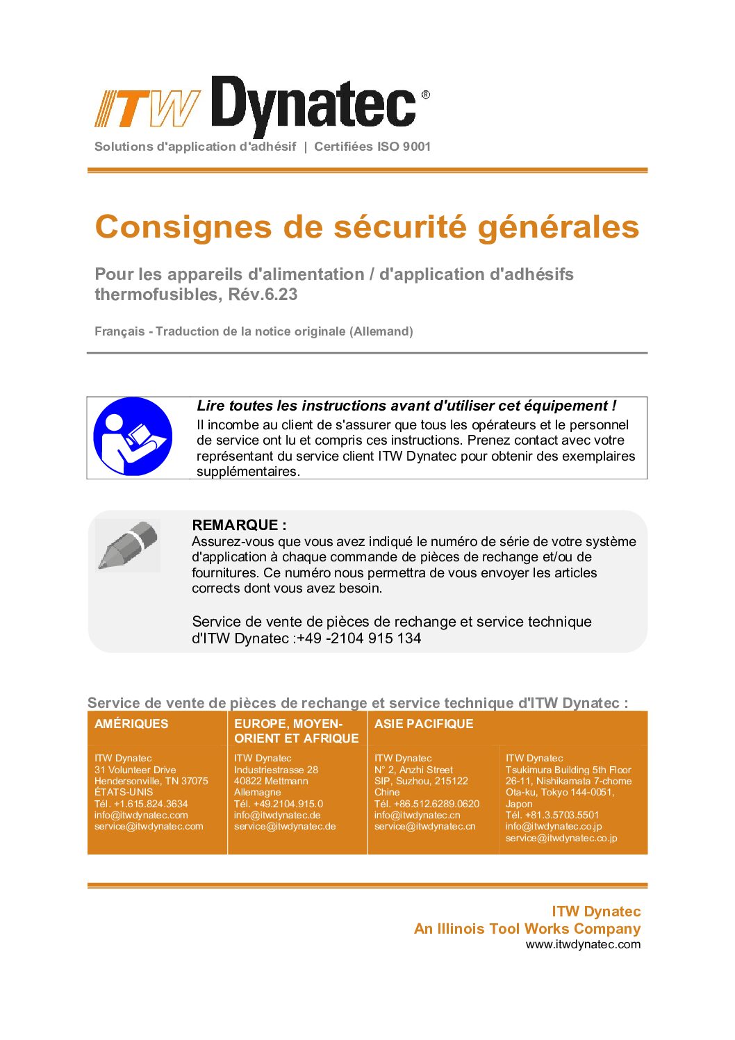 Dynatec Consignes de sécurité générales_Rév.6.23_fr