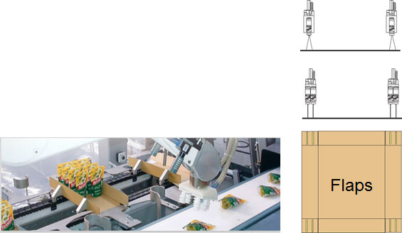 Tray forming flaps